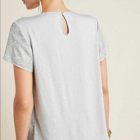 NWT Anthropologie Dolan snakeskin pleat swing top - Picture 3 of 9
